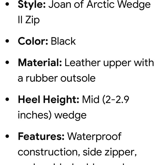 Sorel Joan Of Arctic Women's Black Leather Ankle Boots Size 10 - Picture 15 of 16